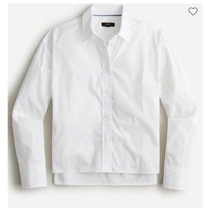 J. Crew Relaxed Fit Cropped Cotton Poplin Shirt